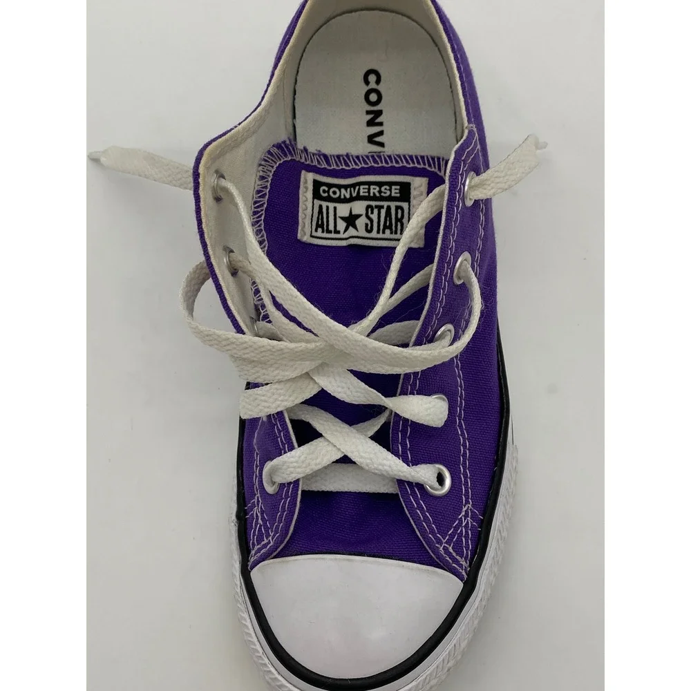 Converse Chuck Taylor All Star Low Top Purple Canvas Yth Sneakers 337837F Size 2
